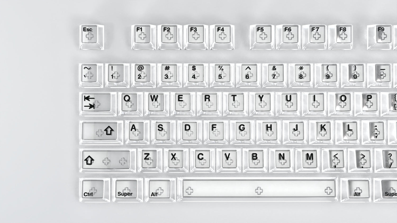 Oshid Night Hawk (Crystal V2) Keycaps - 118 Keys
