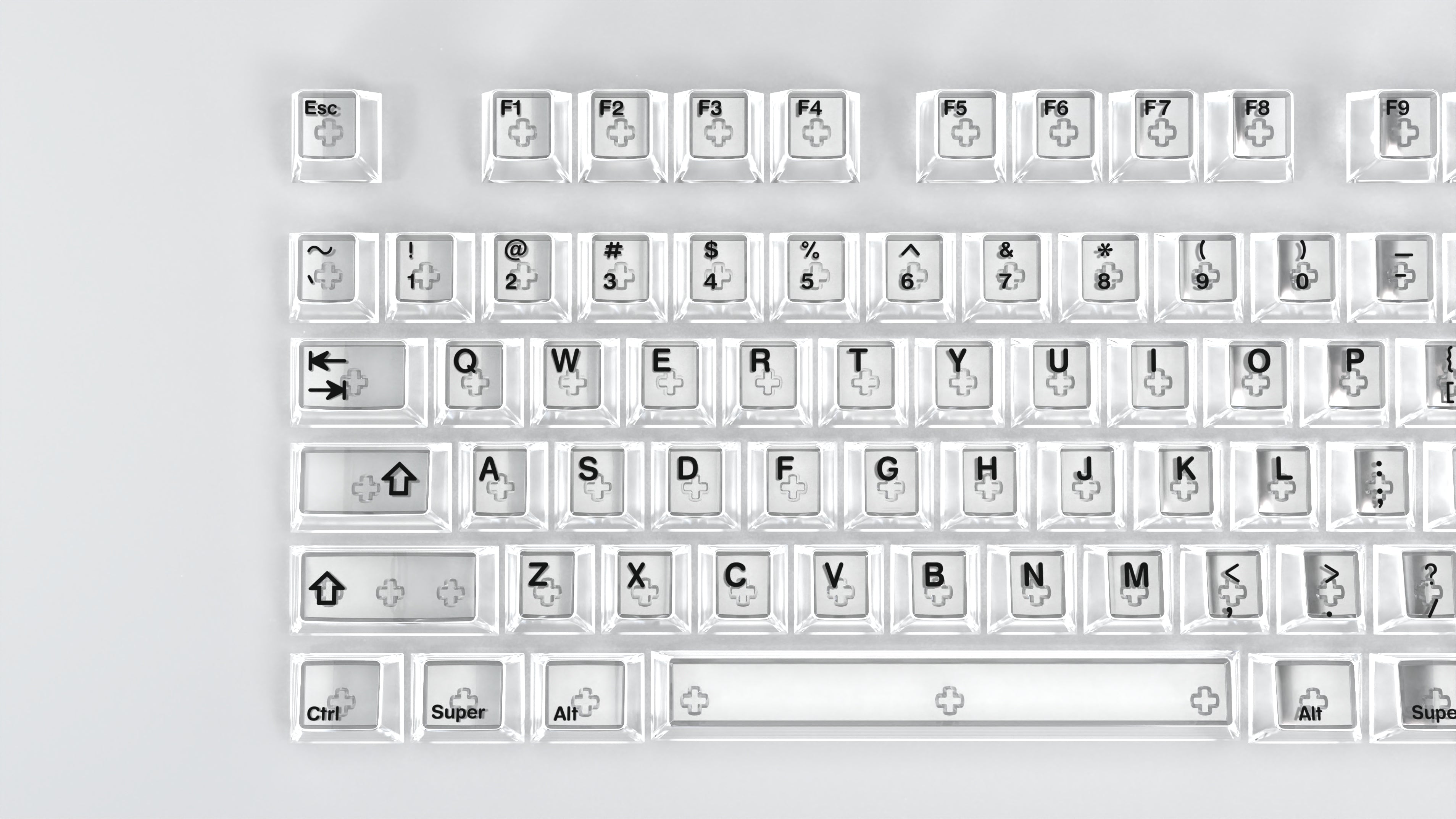 Oshid Night Hawk (Crystal V2) Keycaps - 118 Keys