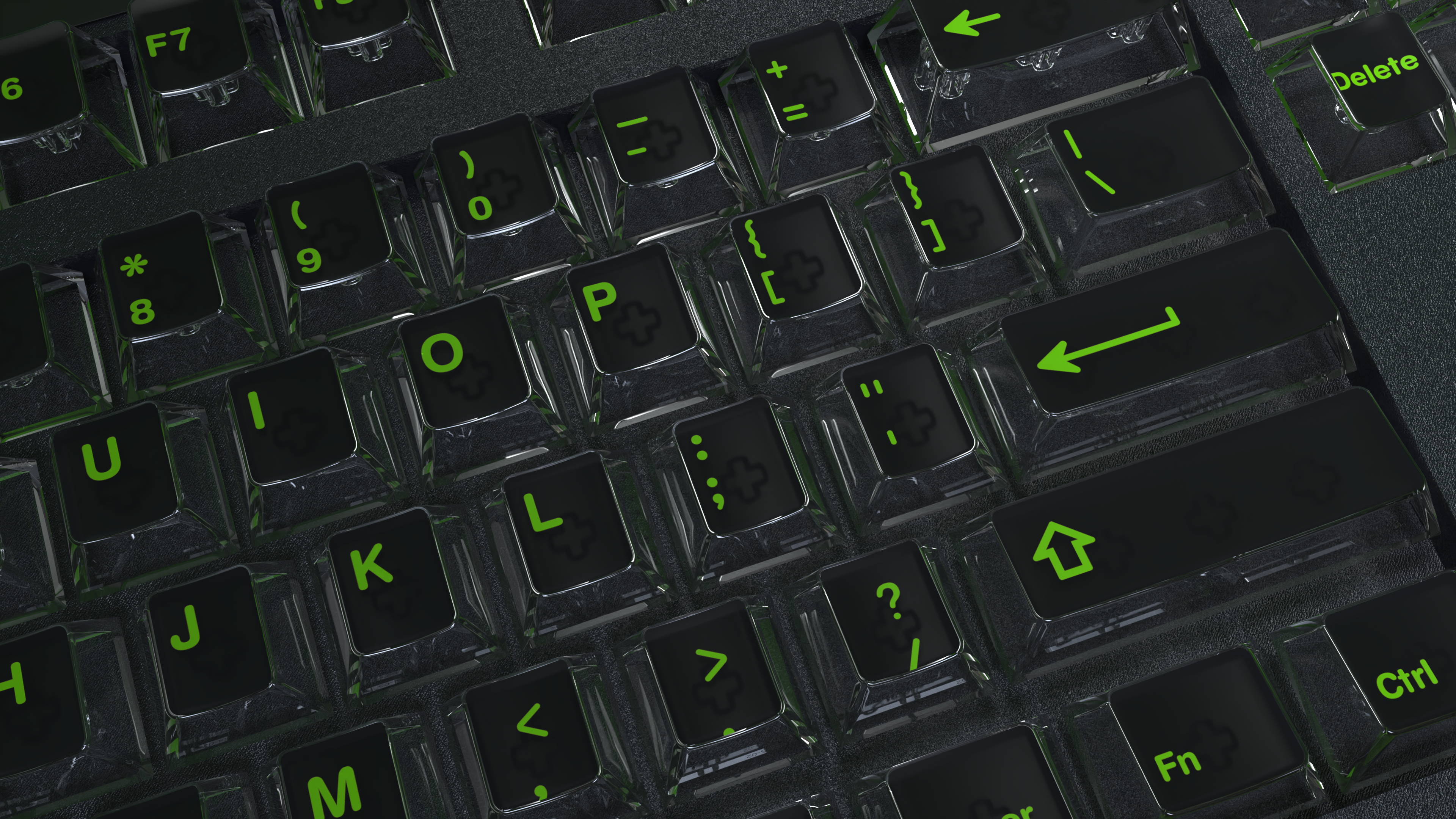 Oshid Night Hawk (Crystal V2) Keycaps - 118 Keys