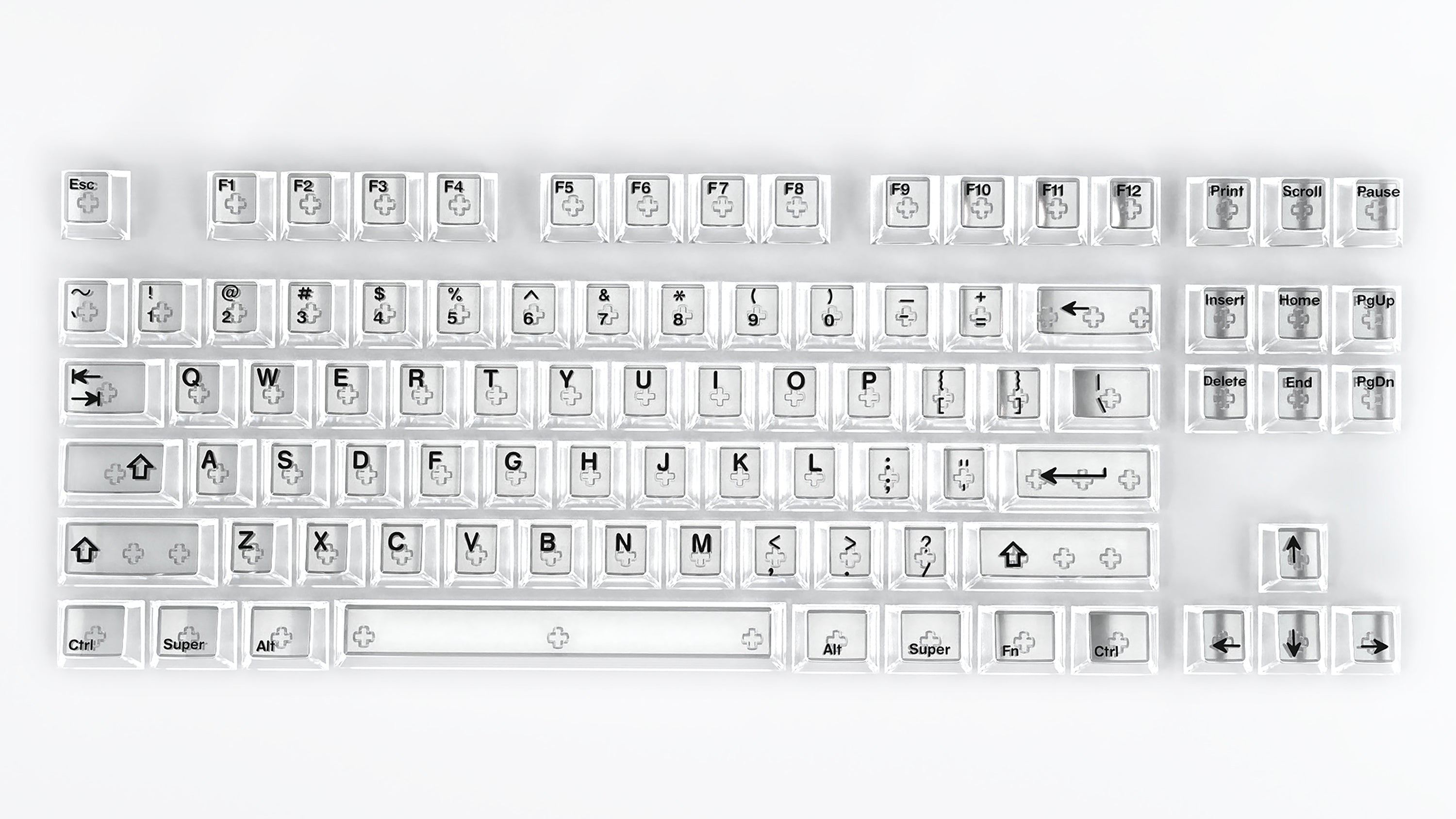Oshid Night Hawk (Crystal V2) Keycaps - 118 Keys