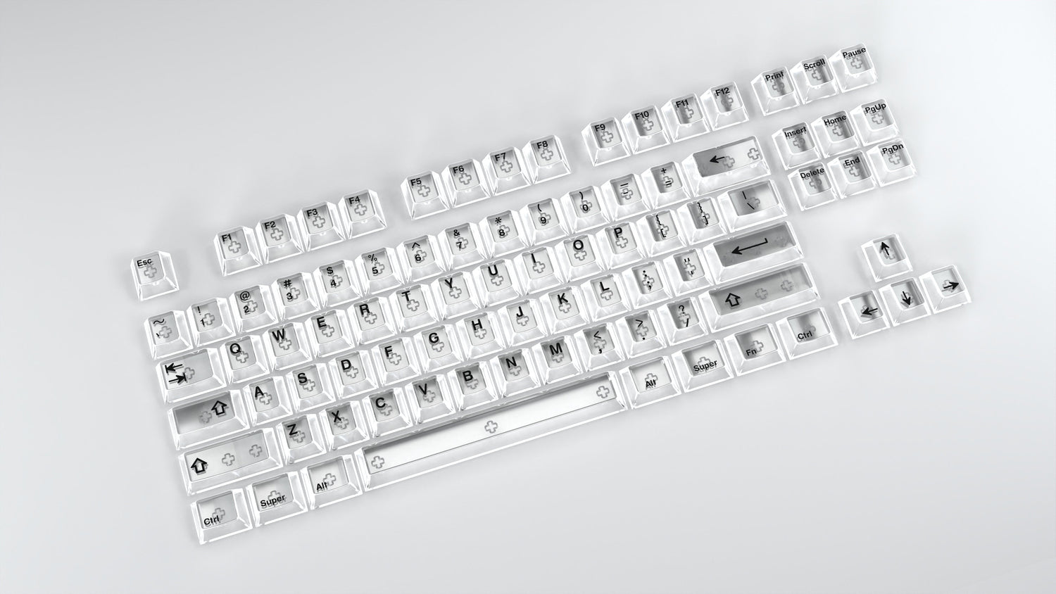 Oshid Night Hawk (Crystal V2) Keycaps - 118 Keys