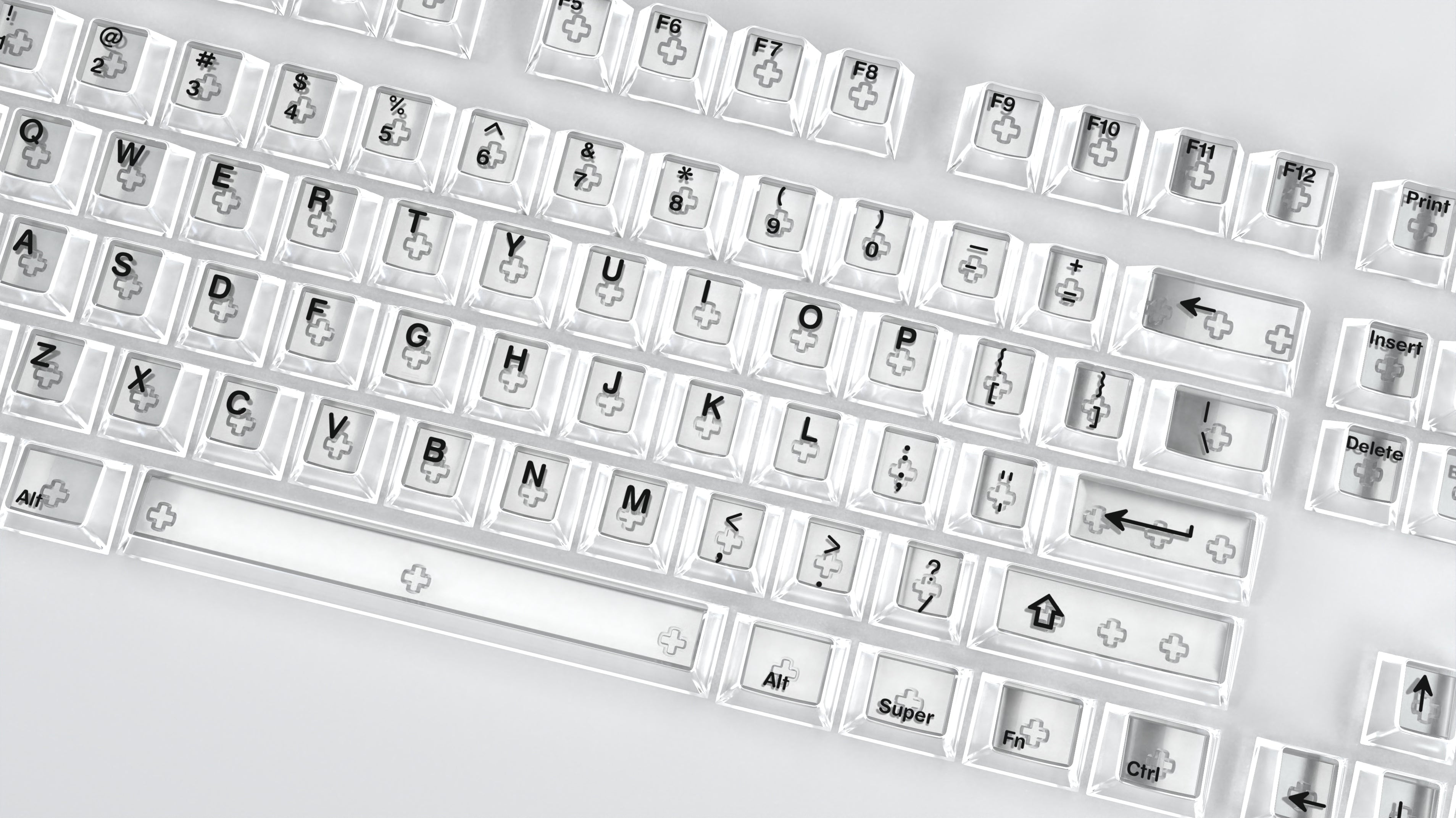 Oshid Night Hawk (Crystal V2) Keycaps - 118 Keys