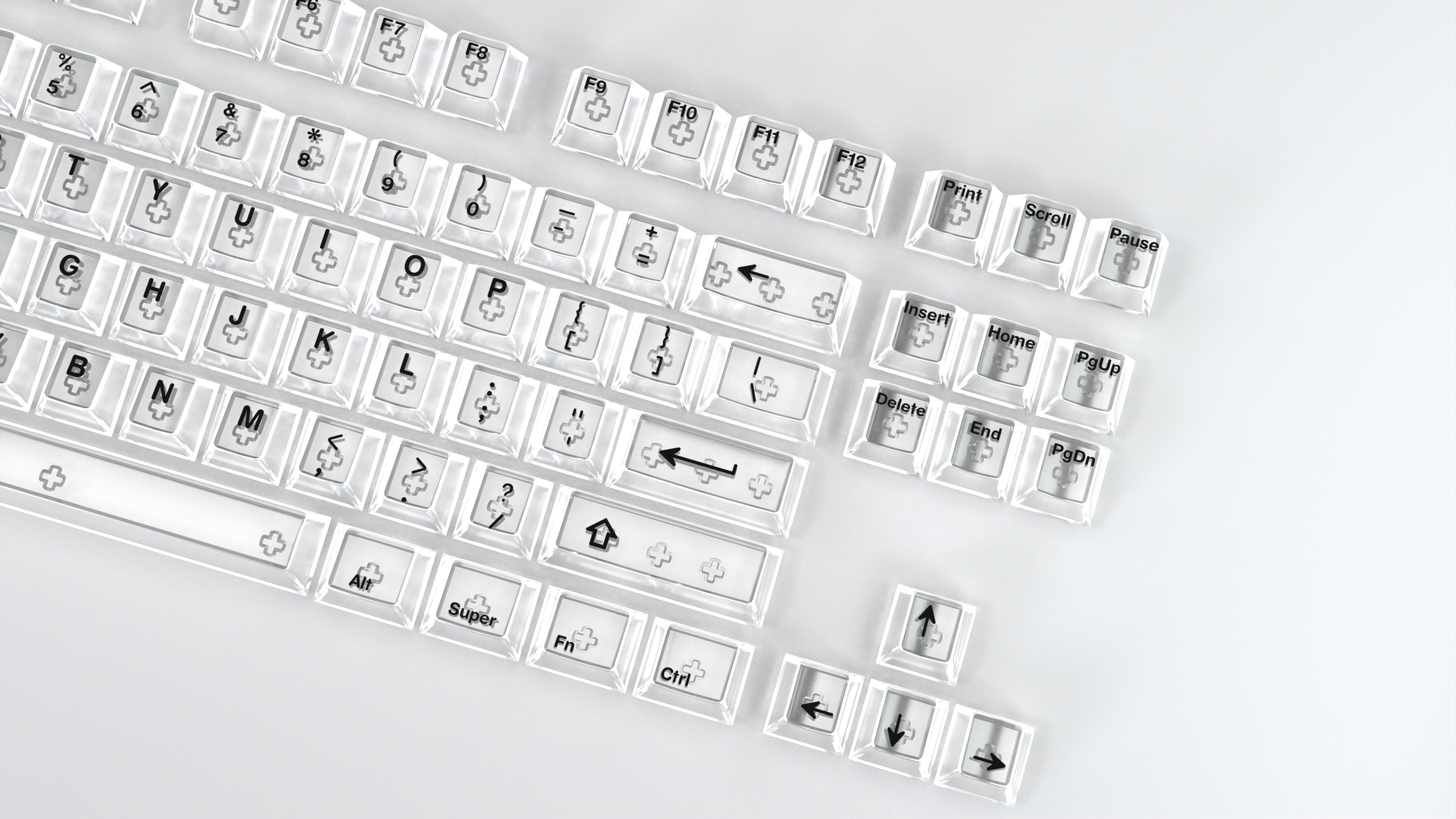 Oshid Night Hawk (Crystal V2) Keycaps - 118 Keys