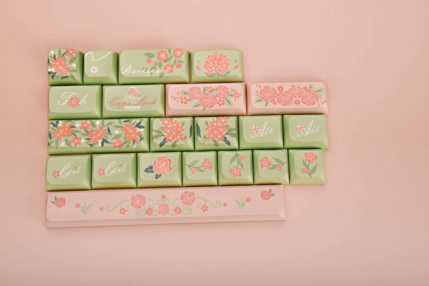Oshid Flower Season PBT Dye-sub Keycaps-118 Keys