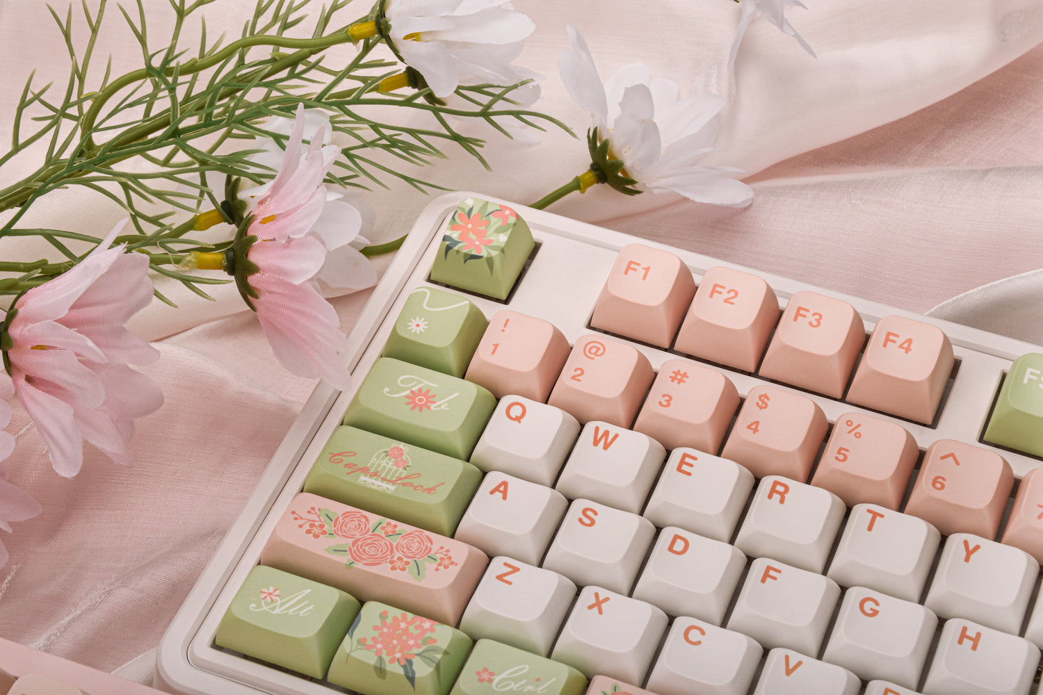 Oshid Flower Season PBT Dye-sub Keycaps-118 Keys