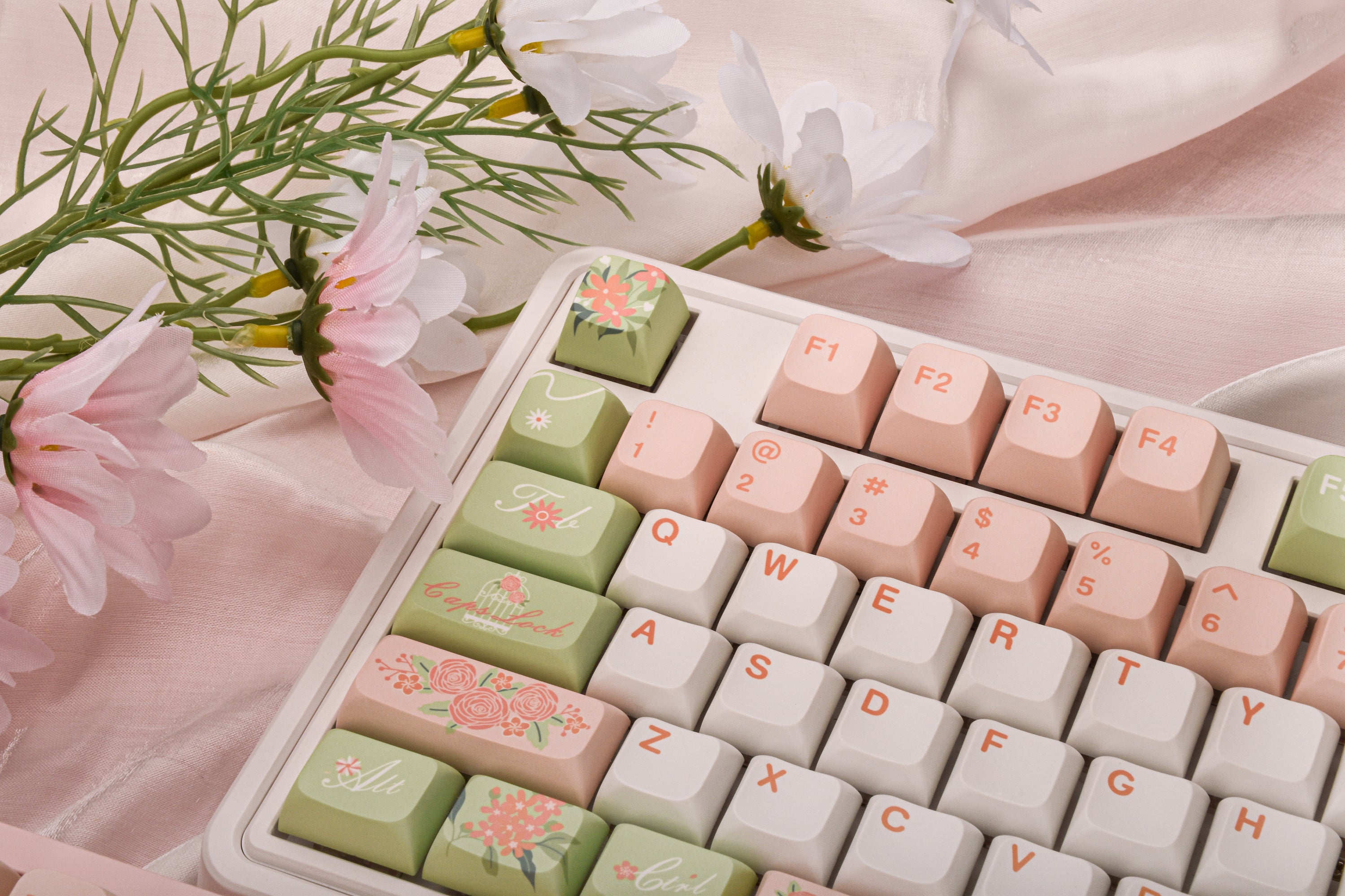 Oshid Flower Season PBT Dye-sub Keycaps-118 Keys