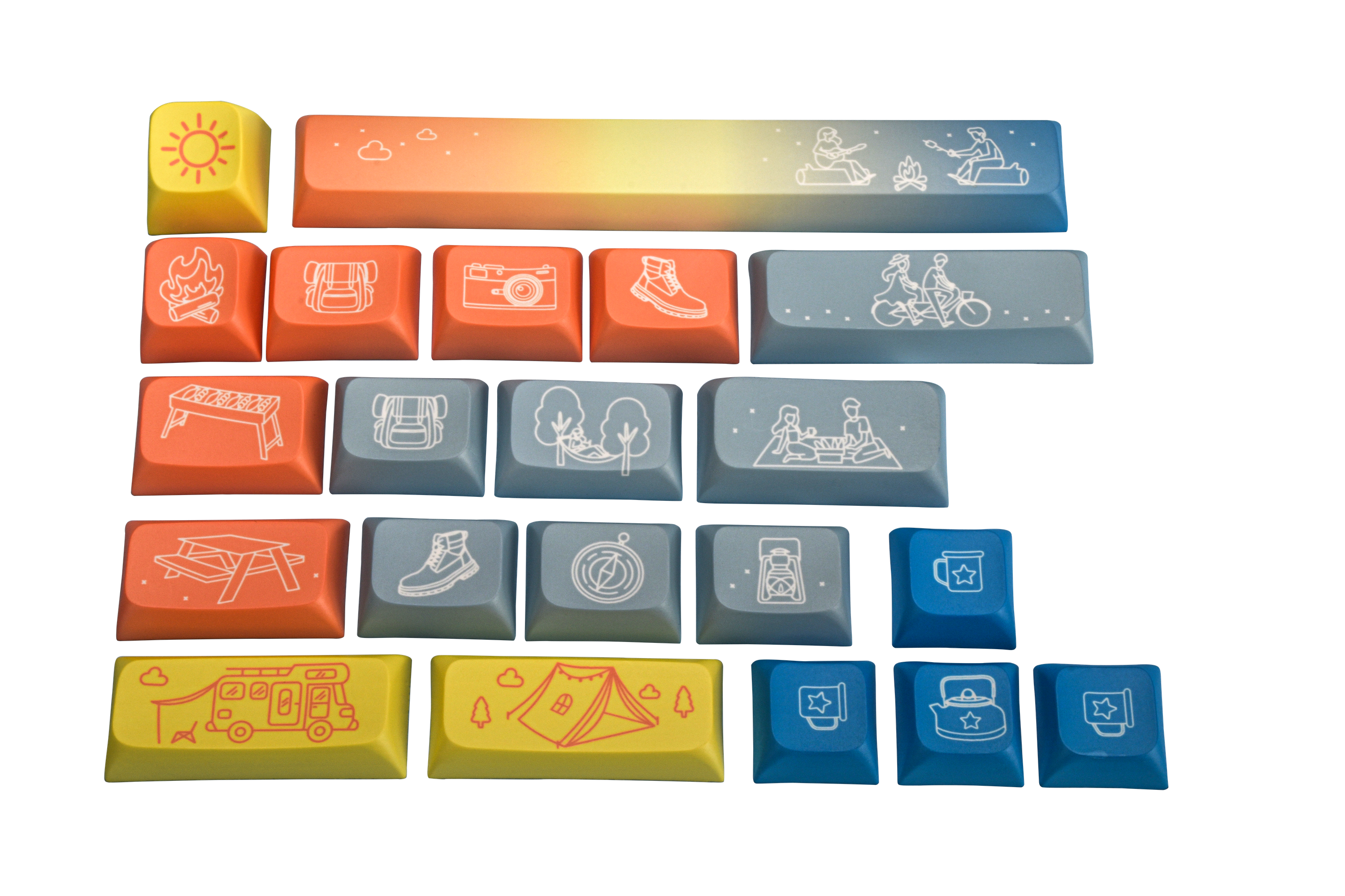 Oshid Party Time PBT Dye-sub Keycaps - 118 Keys